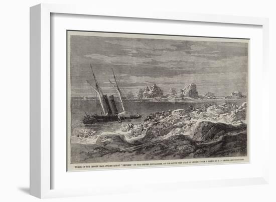 Wreck of the Jersey Mail Steam-Packet Express on the Grunes Houillieres-Richard Principal Leitch-Framed Giclee Print