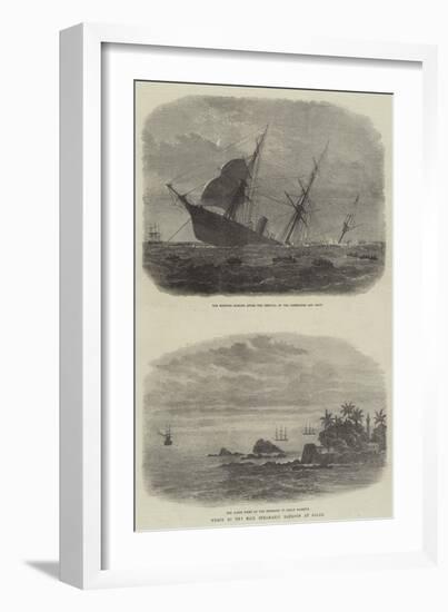 Wreck of the Mail Steam-Ship Rangoon at Galle-null-Framed Giclee Print