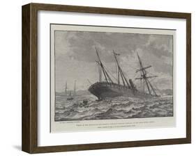 Wreck of the Peninsular and Oriental Company's Steamer Tasmania, on the Monk Rocks, Corsica-null-Framed Giclee Print