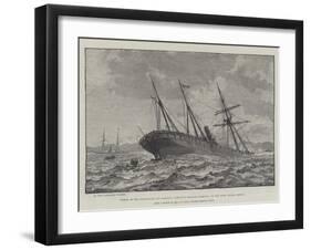 Wreck of the Peninsular and Oriental Company's Steamer Tasmania, on the Monk Rocks, Corsica-null-Framed Giclee Print