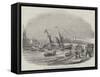 Wreck of The Severn Steamer, Newport-Bridge-null-Framed Stretched Canvas