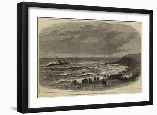 Wreck of the Steam-Ship Queen Elizabeth at Calaparra, Near Gibraltar-null-Framed Giclee Print