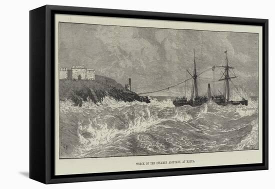 Wreck of the Steamer Adjutant, at Malta-null-Framed Stretched Canvas