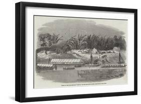 Wreck of the War-Steamer Medusa, in the Irrawaddy River, Recovery of the Guns-null-Framed Giclee Print