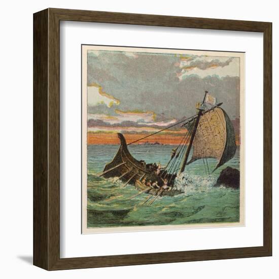 Wreck of the White Ship-Joseph Kronheim-Framed Art Print