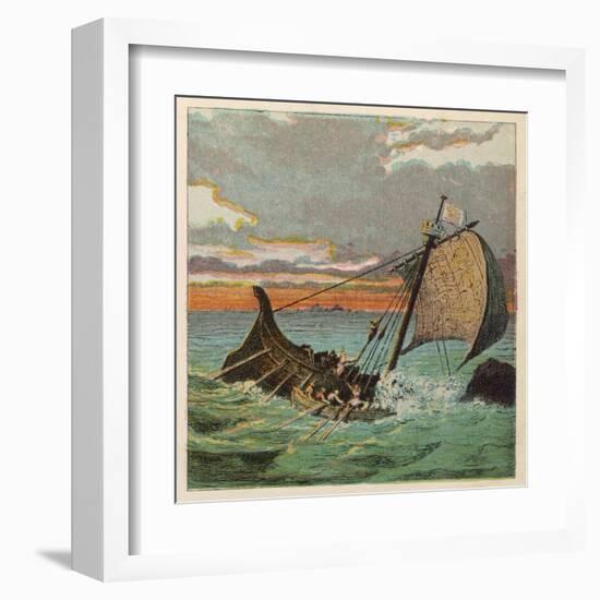 Wreck of the White Ship-Joseph Kronheim-Framed Art Print