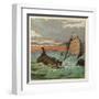 Wreck of the White Ship-Joseph Kronheim-Framed Art Print