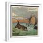 Wreck of the White Ship-Joseph Kronheim-Framed Art Print