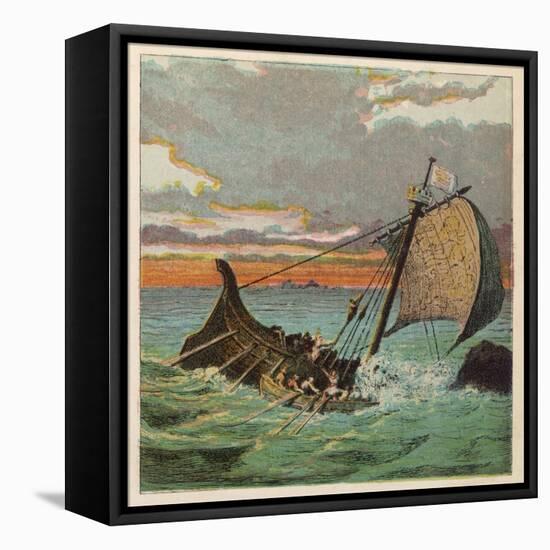 Wreck of the White Ship-Joseph Kronheim-Framed Stretched Canvas
