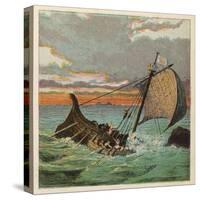 Wreck of the White Ship-Joseph Kronheim-Stretched Canvas