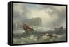 Wreck Off Scarborough, 1863-John Warkup Swift-Framed Stretched Canvas