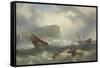 Wreck Off Scarborough, 1863-John Warkup Swift-Framed Stretched Canvas