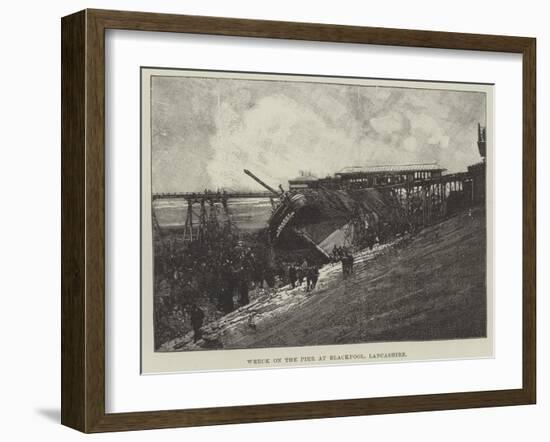 Wreck on the Pier at Blackpool, Lancashire-null-Framed Giclee Print