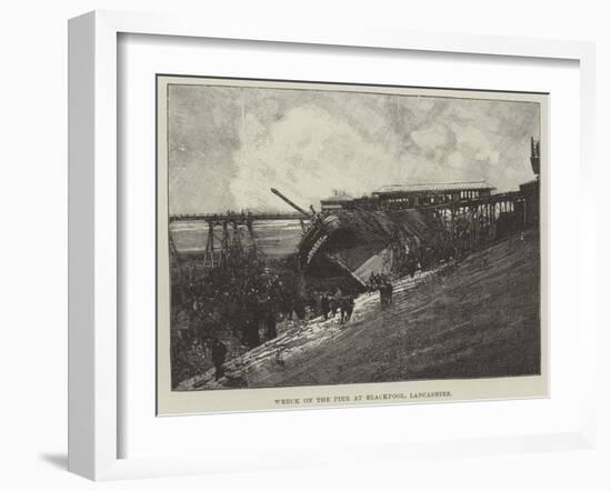 Wreck on the Pier at Blackpool, Lancashire-null-Framed Giclee Print