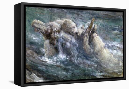 Wreckage, C1867-1910-John Macallan Swan-Framed Stretched Canvas