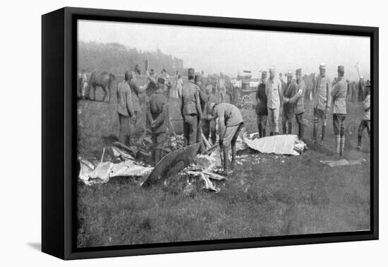 Wreckage of the Aeroplane in Which French Pilot Adolphe Pegoud Was Killed in Action, 1915-null-Framed Stretched Canvas
