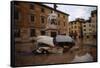 Wrecked Car Near Statue-Vittoriano Rastelli-Framed Stretched Canvas