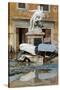 Wrecked Car Near Statue-Vittoriano Rastelli-Stretched Canvas