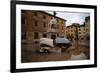 Wrecked Car Near Statue-Vittoriano Rastelli-Framed Photographic Print