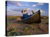 Wrecked Fishing Boat on Shingle Beach, Dungeness, Kent, England, United Kingdom, Europe-Stuart Black-Stretched Canvas