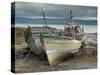 Wrecked Fishing Boats in Gathering Storm, Salen, Isle of Mull, Inner Hebrides, Scotland, UK-Neale Clarke-Stretched Canvas