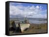 Wrecked Fishing Boats Near Salen, Isle of Mull, Inner Hebrides, Scotland, United Kingdom, Europe-Neale Clarke-Framed Stretched Canvas