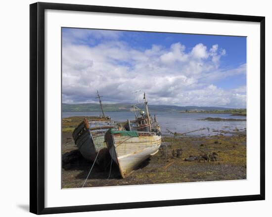 Wrecked Fishing Boats Near Salen, Isle of Mull, Inner Hebrides, Scotland, United Kingdom, Europe-Neale Clarke-Framed Photographic Print