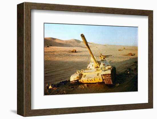 Wrecked Jordanian Tanks in Judean Hills-null-Framed Photographic Print