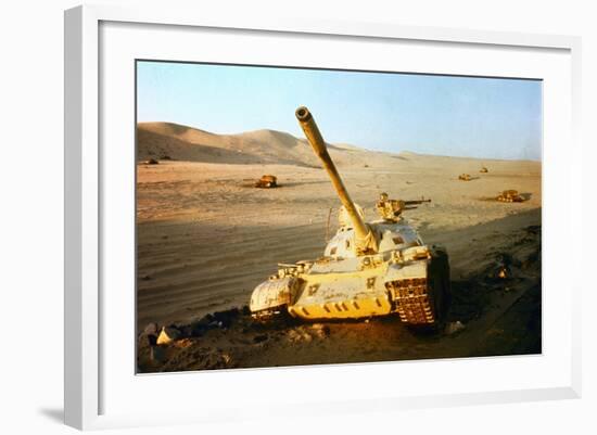 Wrecked Jordanian Tanks in Judean Hills-null-Framed Photographic Print