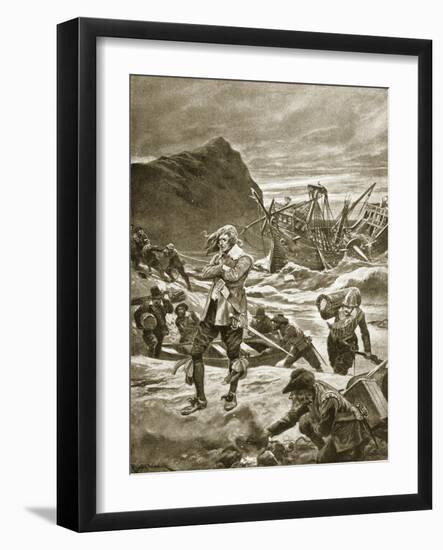 Wrecked Upon the Bermudas, 1609-Richard Caton Woodville II-Framed Giclee Print