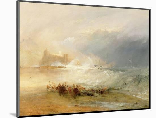 Wreckers - Coast of Northumberland, with a Steam Boat Assisting a Ship Off Shore, 1834-J. M. W. Turner-Mounted Giclee Print