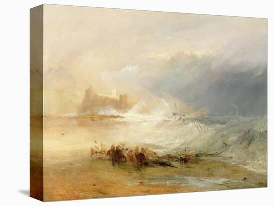 Wreckers - Coast of Northumberland, with a Steam Boat Assisting a Ship Off Shore, 1834-J. M. W. Turner-Stretched Canvas