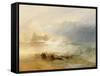 Wreckers - Coast of Northumberland, with a Steam Boat Assisting a Ship Off Shore, 1834-J. M. W. Turner-Framed Stretched Canvas