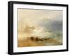 Wreckers - Coast of Northumberland, with a Steam Boat Assisting a Ship Off Shore, 1834-J. M. W. Turner-Framed Giclee Print
