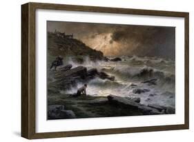 Wreckers Off the Brittany Coast, 1911-Georges Philibert Charles Maroniez-Framed Giclee Print