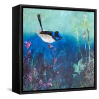 Wren at Dusk-Trudy Rice-Framed Stretched Canvas