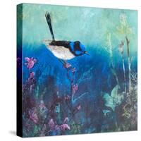 Wren at Dusk-Trudy Rice-Stretched Canvas