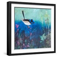 Wren at Dusk-Trudy Rice-Framed Art Print