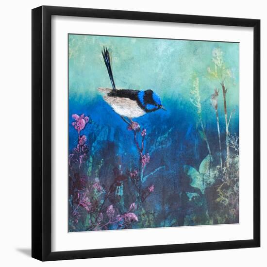 Wren at Dusk-Trudy Rice-Framed Art Print