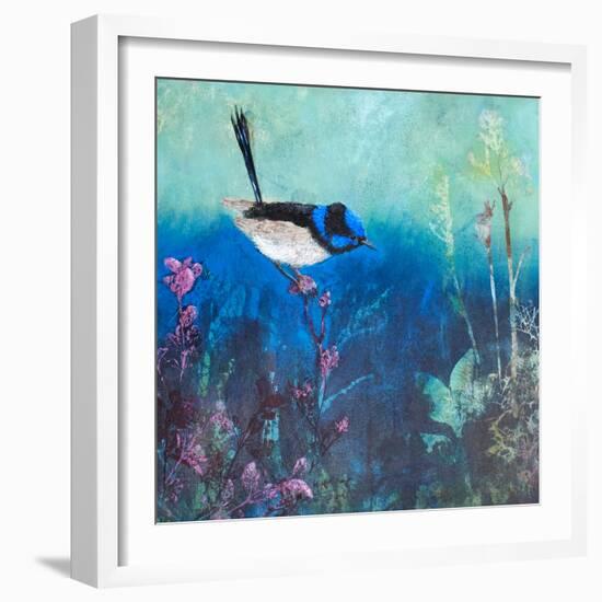 Wren at Dusk-Trudy Rice-Framed Art Print