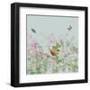 Wren on Blue-Claire Westwood-Framed Art Print