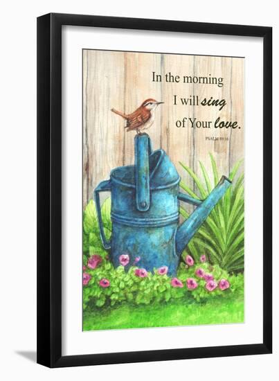 Wren Watercan, Psalm-Melinda Hipsher-Framed Giclee Print