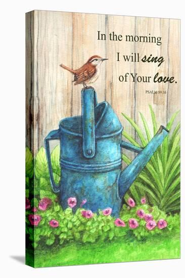 Wren Watercan, Psalm-Melinda Hipsher-Stretched Canvas