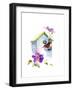 Wren with Birdhouse and Clematis, 2016-John Keeling-Framed Giclee Print