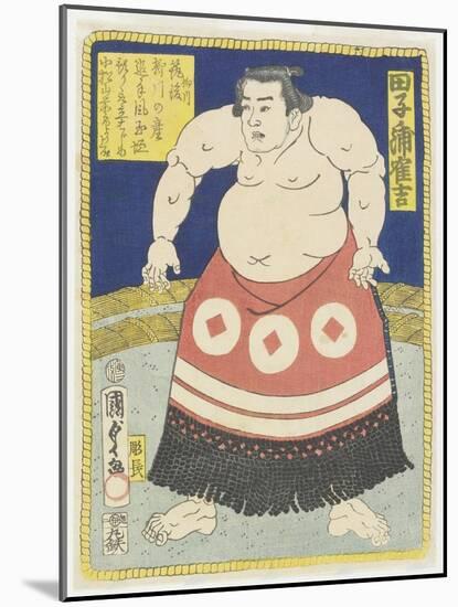 Wrestler Tagonoura Tsurukichi, March 1866-Utagawa Kunisada II-Mounted Giclee Print