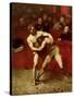 Wrestlers, 1875-Jean Alexandre Joseph Falguiere-Stretched Canvas