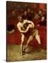 Wrestlers, 1875-Jean Alexandre Joseph Falguiere-Stretched Canvas