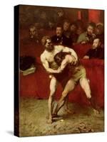 Wrestlers, 1875-Jean Alexandre Joseph Falguiere-Stretched Canvas