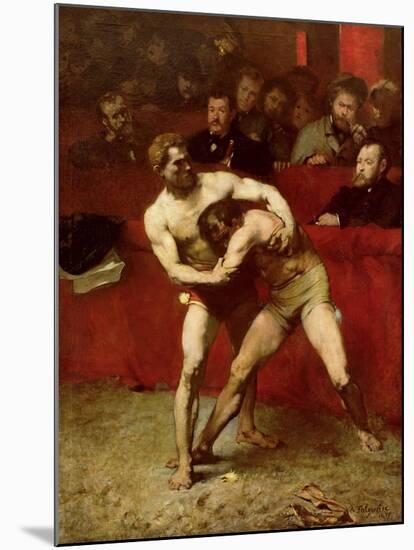 Wrestlers, 1875-Jean Alexandre Joseph Falguiere-Mounted Giclee Print