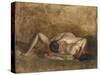 Wrestlers, 1899 (Oil on Canvas)-Thomas Cowperthwait Eakins-Stretched Canvas